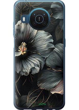 Чохол на nokia x20 чорні квіти "6031u-2532-2448"