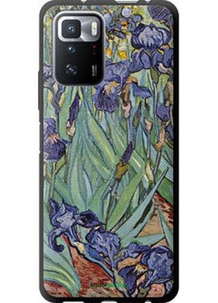 Чехол на xiaomi redmi note 10 pro 5g винсент ван гог. ирисы "161b-3333-2448"
