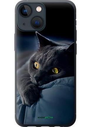 Чехол на iphone 13 mini дымчатый кот "825u-2373-2448"