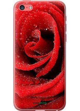 Чехол на iphone 5c красная роза "529t-23-2448"