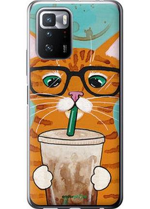 Чехол на xiaomi poco x3 gt зеленоглазый кот в очках "4054u-2511-2448"