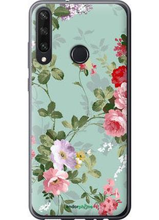 Чехол на huawei y6p цветочные обои 2 "862t-1952-2448"