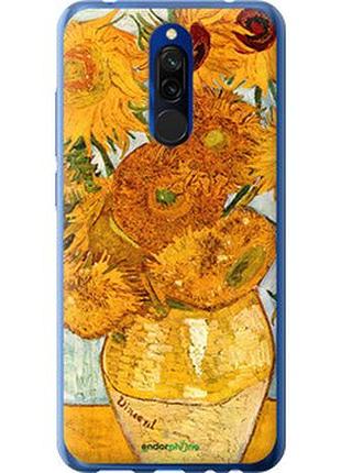 Чехол на xiaomi redmi 8 винсент ван гог. подсолнухи "162t-1806-2448"