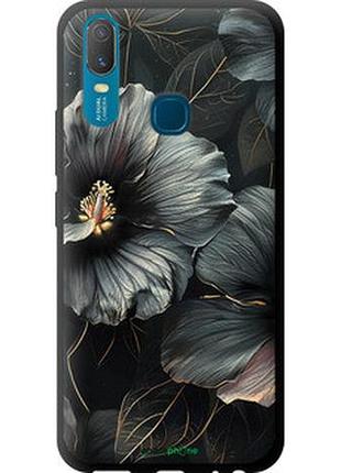 Чохол на vivo y11 чорні квіти "6031b-629-2448"