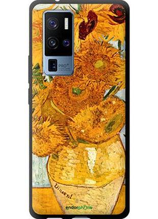 Чехол на vivo x50 pro plus винсент ван гог. подсолнухи "162b-2056-2448"