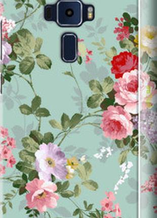 Чехол на asus zenfone 3 ze552kl цветочные обои 2 "862m-448-2448"
