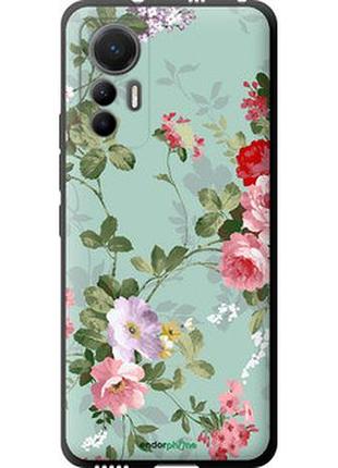 Чехол на xiaomi 12 lite цветочные обои 2 "862b-2579-2448"