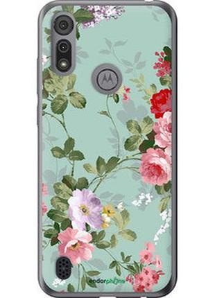 Чехол на motorola e6i цветочные обои 2 "862u-2355-2448"
