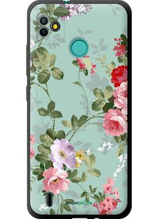 Чехол на tecno pop 5 bd2p цветочные обои 2 "862b-2412-2448"