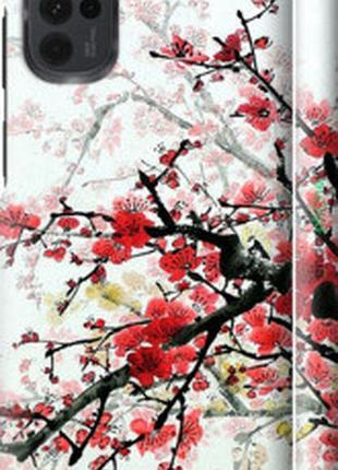 Чехол на motorola g22 цветущий куст "831m-2681-2448"