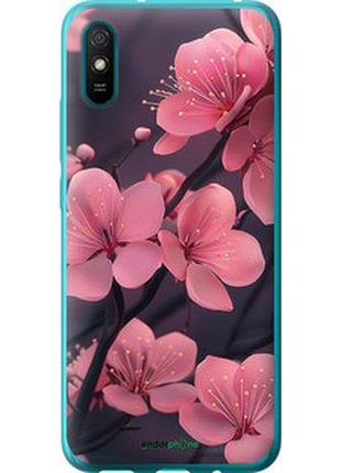 Чохол на xiaomi redmi 9a пурпурова сакура "6075u-2034-2448"