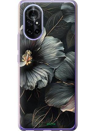 Чохол на huawei nova 8 чорні квіти "6031u-2245-2448"