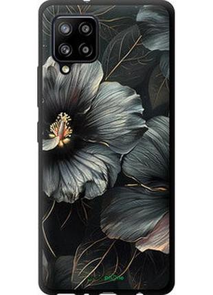 Чехол на samsung galaxy a42 a426b черные цветы "6031b-2098-2448"