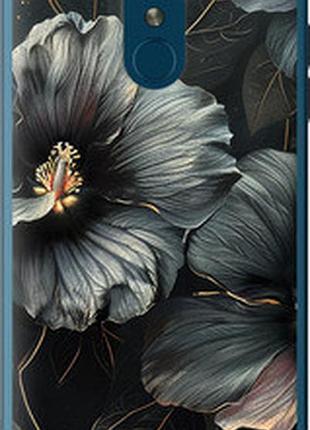 Чохол на lg k8 2018 чорний квіти "6031u-1384-2448"