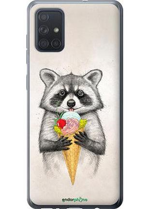 Чехол на samsung galaxy a71 2020 a715f енотик с мороженым "4602t-1826-2448"