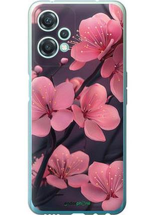 Чехол на oneplus nord ce 2 lite пурпурная сакура "6075u-2684-2448"