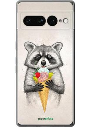Чехол на google pixel 7 pro енотик с мороженым "4602u-3031-2448"