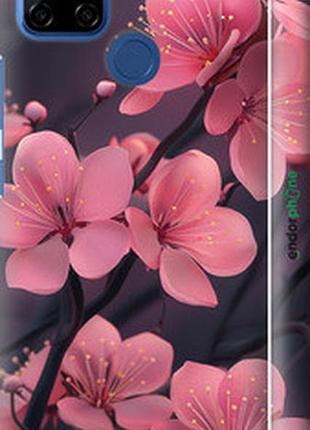 Чехол на realme c12 пурпурная сакура "6075m-2240-2448"
