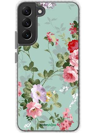 Чехол на samsung galaxy s22 plus цветочные обои 2 "862pc-2495-2448"