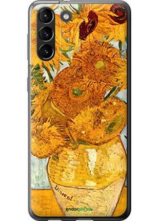 Чехол на samsung galaxy s21 plus винсент ван гог. подсолнухи "162t-2115-2448"