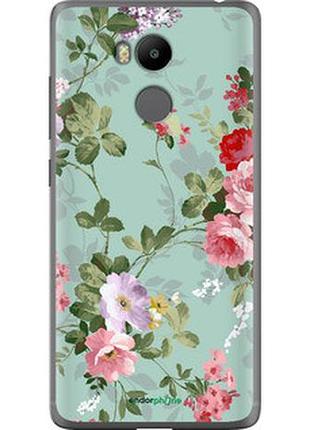 Чехол на xiaomi redmi 4 prime цветочные обои 2 "862u-437-2448"