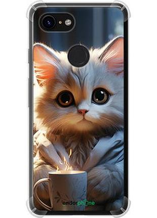 Чехол на google pixel 3 white cat "5646sp-1528-2448"