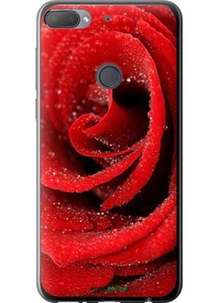 Чехол на htc desire 12 plus красная роза "529u-1485-2448"