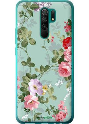 Чехол на xiaomi redmi 9 цветочные обои 2 "862u-2019-2448"