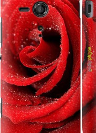 Чехол на sony xperia sp m35h красная роза "529m-280-2448"