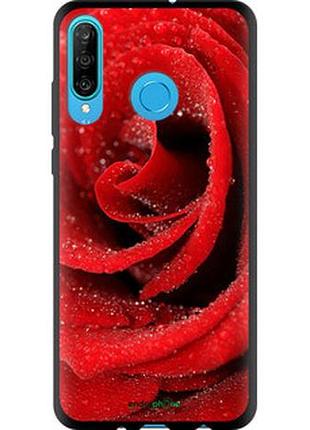Чехол на huawei p30 lite красная роза "529b-1651-2448"