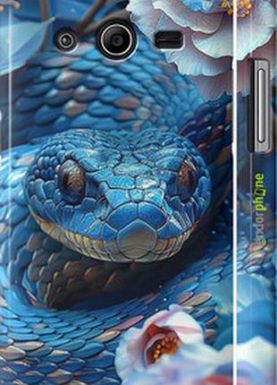 Чехол на samsung galaxy core 2 g355 blue snake "6079c-75-2448"