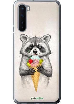 Чохол на oneplus nord єнотик з морозивом "4602u-2046-2448"