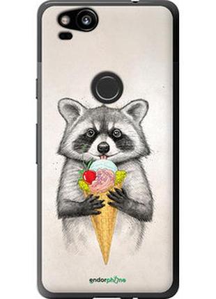 Чохол на google pixel 2 єнотик з морозивом "4602t-1075-2448"