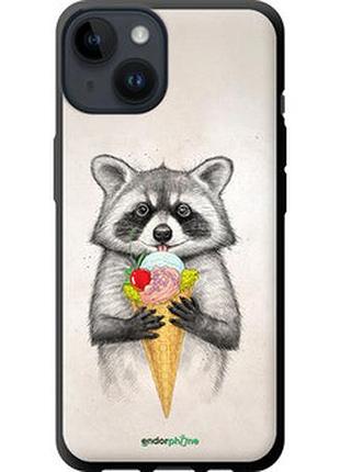 Чохол на iphone 14 єнотик з морозивом "4602b-2648-2448"