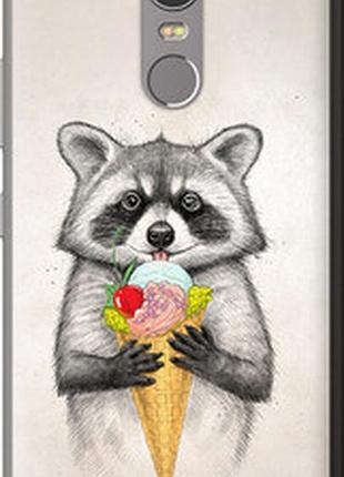 Чехол на lenovo k6 note енотик с мороженым "4602t-453-2448"