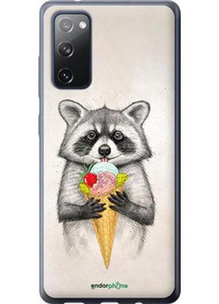 Чехол на samsung galaxy s20 fe g780f енотик с мороженым "4602u-2075-2448"