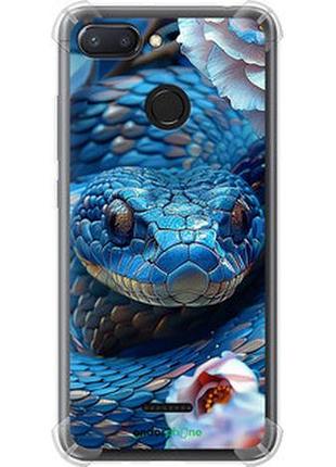Чехол на xiaomi redmi 6 blue snake "6079sp-1521-2448"
