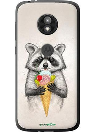 Чехол на motorola moto e5 play енотик с мороженым "4602u-1429-2448"