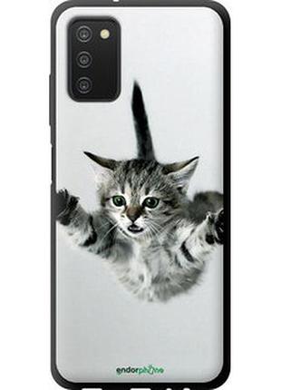 Чехол на samsung galaxy a03s a037f летящий котёнок "2322b-2381-2448"