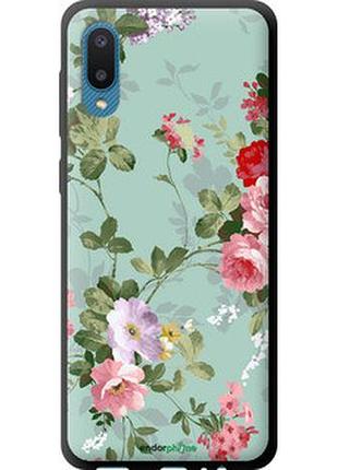 Чехол на samsung galaxy a02 a022g цветочные обои 2 "862b-2260-2448"
