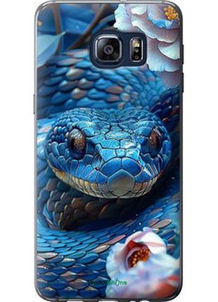 Чехол на samsung galaxy s6 edge plus g928 blue snake "6079u-189-2448"