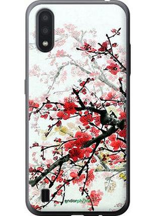 Чехол на samsung galaxy a01 a015f цветущий куст "831u-1842-2448"