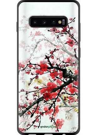 Чехол на samsung galaxy s10 plus цветущий куст "831b-1649-2448"
