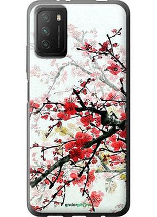 Чохол на xiaomi poco m3 квітучий кущ "831u-2200-2448"