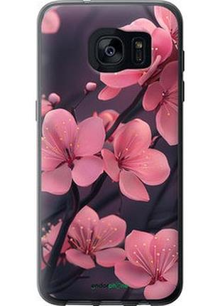 Чехол на samsung galaxy s7 edge g935f пурпурная сакура "6075t-257-2448"