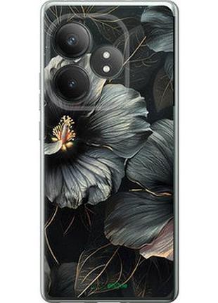 Чохол на realme gt neo6 чорні квіти "6031u-3858-2448"