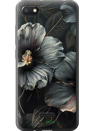 Чохол на xiaomi redmi 6a чорні квіти "6031u-1531-2448"