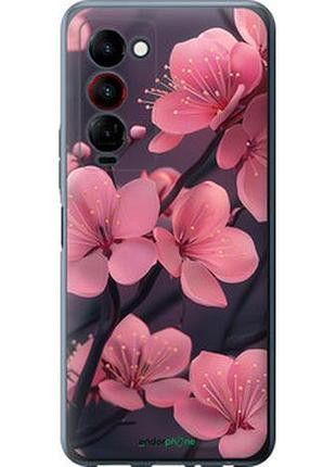 Чохол на tecno camon 18 premier пурпурова сакура "6075u-2652-2448"