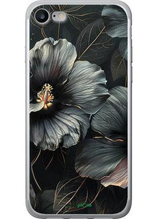 Чохол на iphone 8 чорні квіти "6031t-1031-2448"