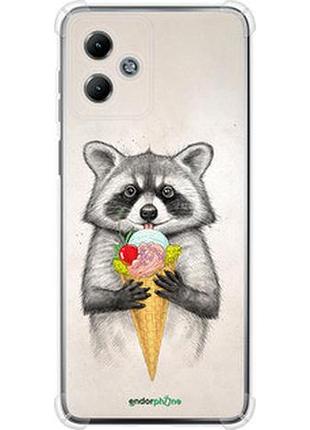 Чехол на motorola moto g14 енотик с мороженым "4602sp-3197-2448"